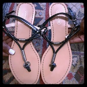 Coach Black Sandals Size 6.5